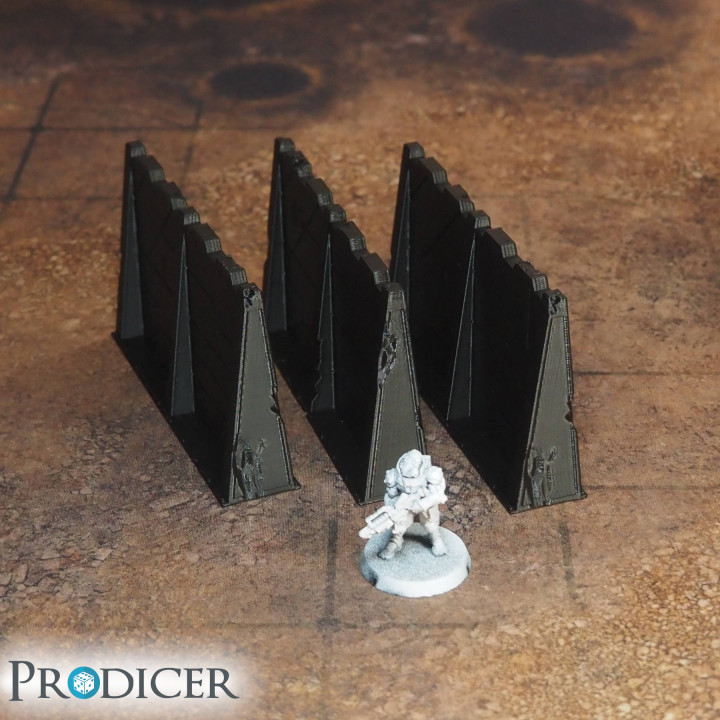 Tabletop terrain sci-fi walls and barriers by PRODICER image