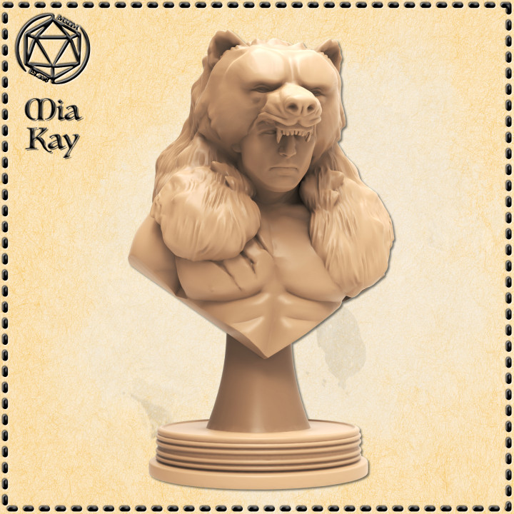 Bear Warrior Bust