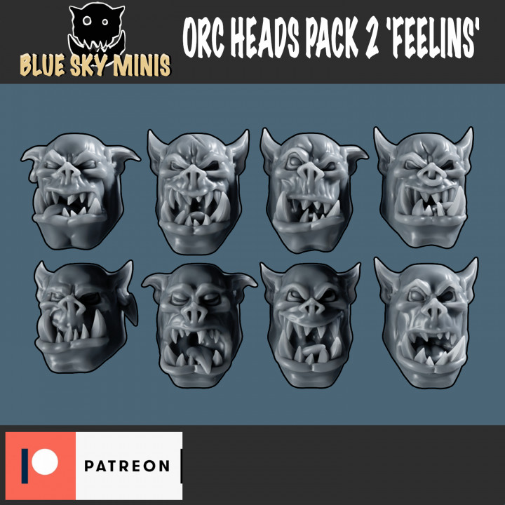 Orc Heads Pack 2 'Feelins' image