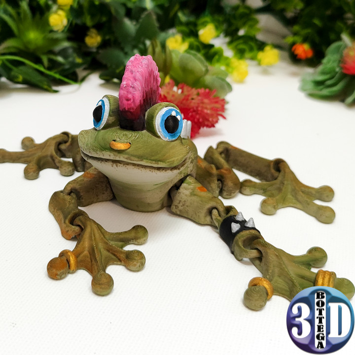 Articulated Punk Frog, cute, funny, flexy, toy image