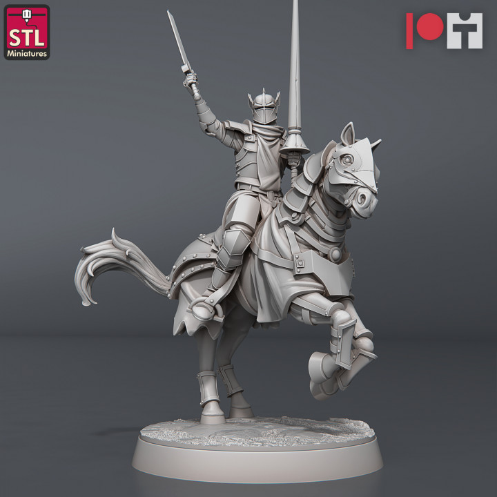 3D Printable Jousting Combatant B By STL Miniatures