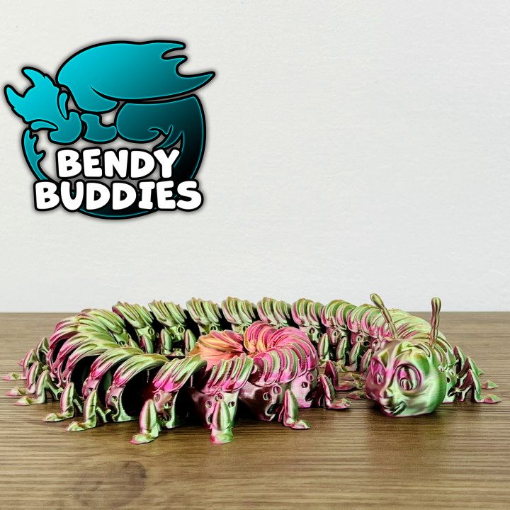 3D Printable Squiggle Cute Crawler / Centipede Articulated / Print-in ...