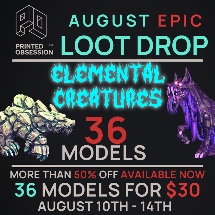 💨🌊The ELEMENTAL CREATURES Custom Pack SALE is ON🌱🔥 at +50% OFF image