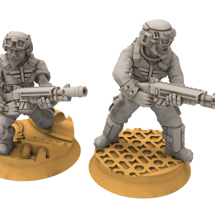 Photo of x2 Cadets Rundsgaards - Imperial guard infantry - Kickstarter sample 3D Model