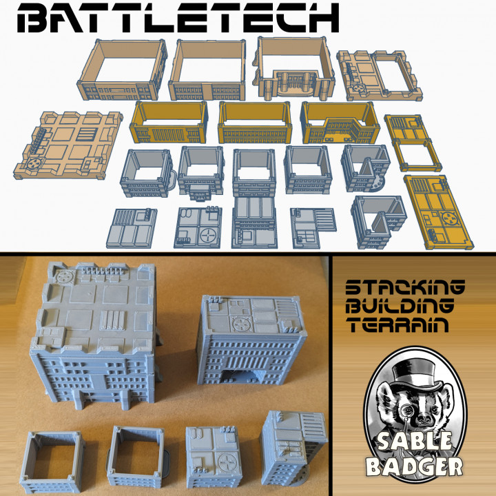 Small Scale Building Terrain - Perfect for Battletech and others. image