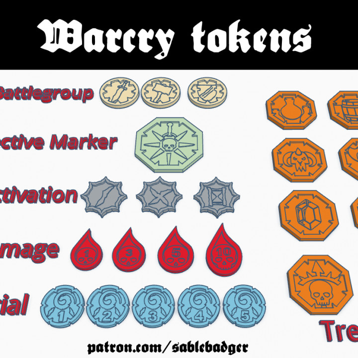 Game Token Project - Warcry Tokens image