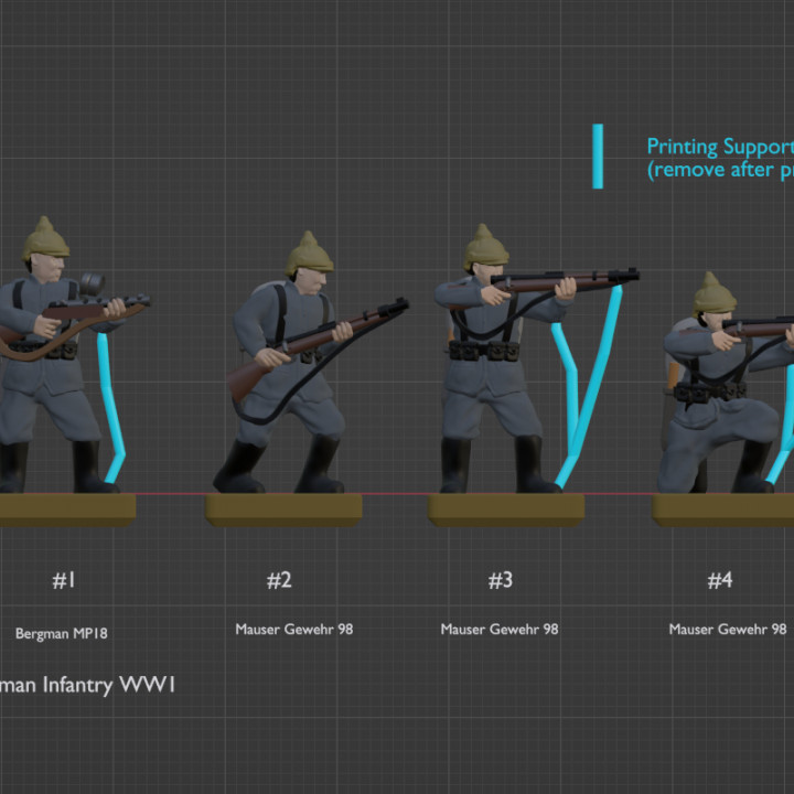 German Infantry WW1 1:72 Scale image