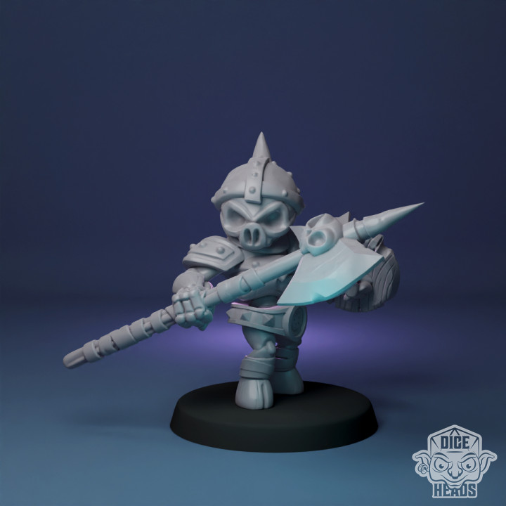 Pig Skeleton Infantry (pre-supported included, 25mm)