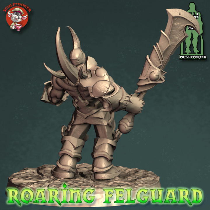 Roaring Felguard - 32mm scale pre-supported miniature image