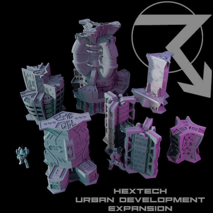 HEXTECH - Trinity City - Urban Development Expansion (Battletech Compatible Hex Terrain) image