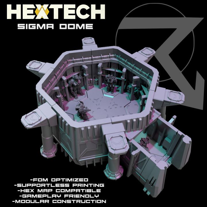 HEXTECH - Trinity City - Metro Defense Expansion (Battletech Compatible) image