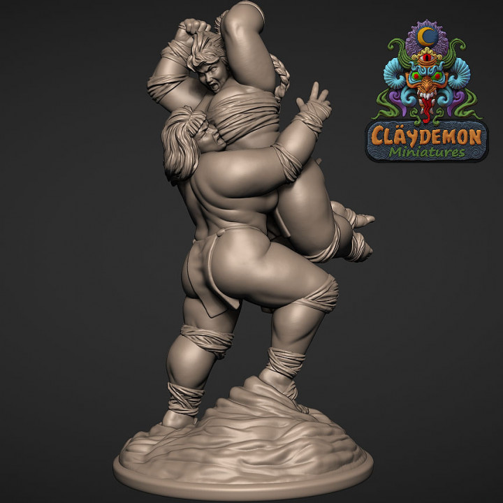 Wrestlers - diorama