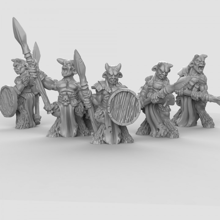 Beastmen ungor with Spears (Pre Supported) image