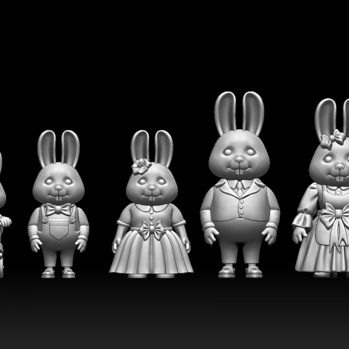 family rabbit image