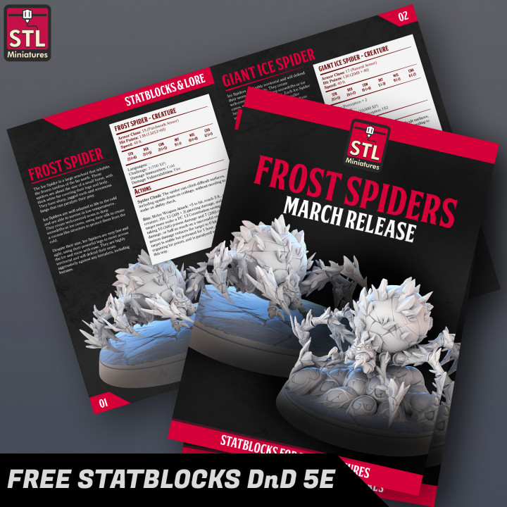 StatBlocks - Frost Spiders Set image