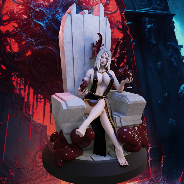 Blood Enchantress - Throne Pose - presupported - QB Works image