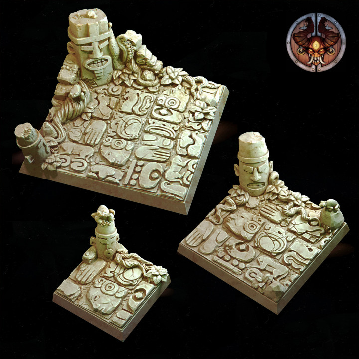 Miniature bases - Jungle theme - Round and Square pack image