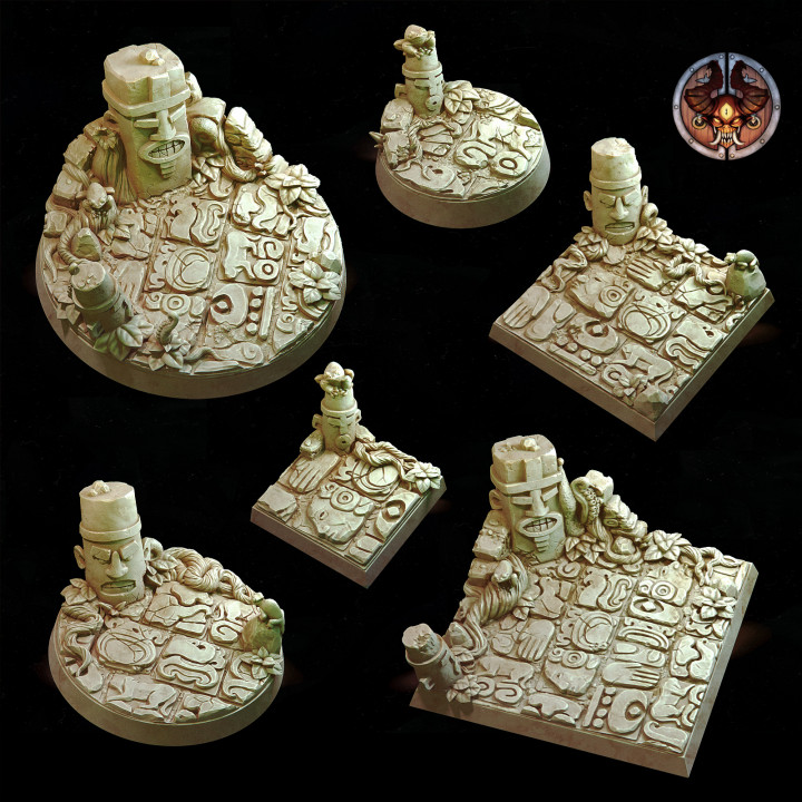 Miniature bases - Jungle theme - Round and Square pack image