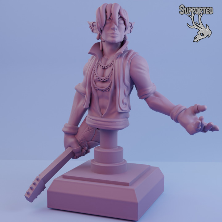 FREE IN TRIBES - Elf Bard Bust image