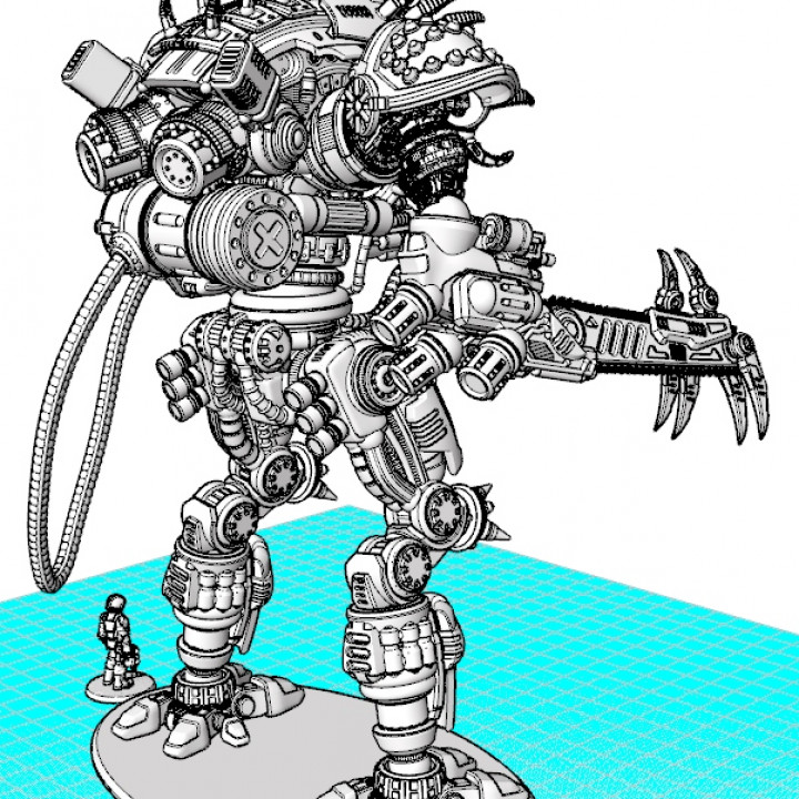 Project Cervantes-The 28mm Cazador Terror Mech image