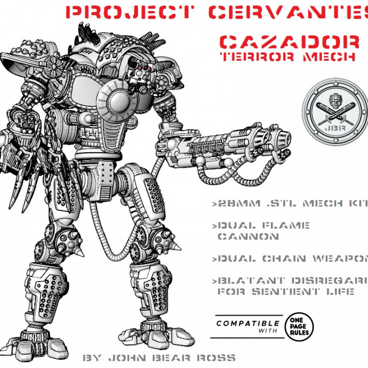 Project Cervantes-The 28mm Cazador Terror Mech image
