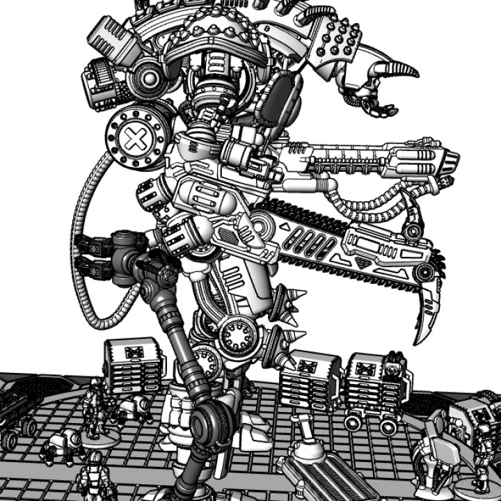 Project Cervantes-The 28mm Cazador Terror Mech image