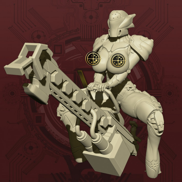 [Centauri] Cyberite Infantry - Flamethrower Riding Pose image