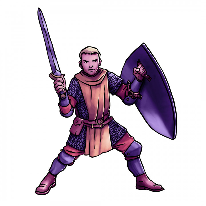 Male Human Knight Miniature