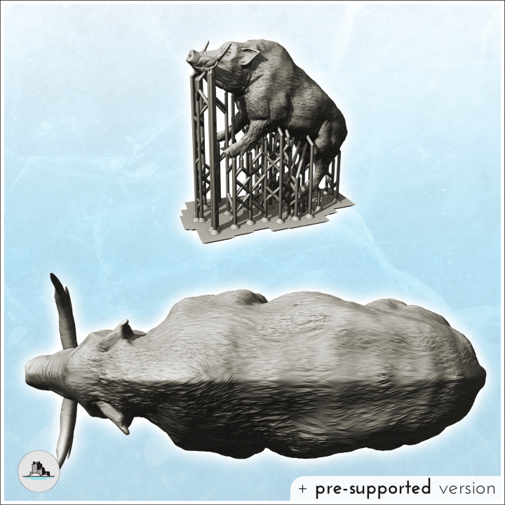 Boar (2) - Animal Savage Nature Circus Scuplture High-detailed
