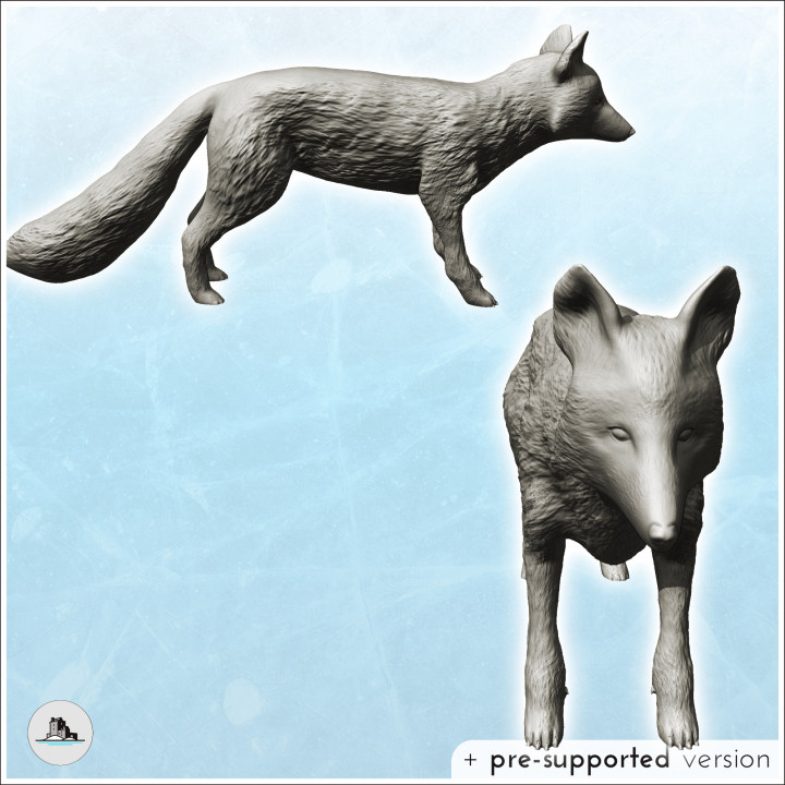 Fox (8) - Animal Savage Nature Circus Scuplture High-detailed image