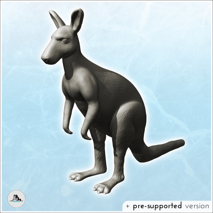 Kangaroos (15) - Animal Savage Nature Circus Scuplture High-detailed image