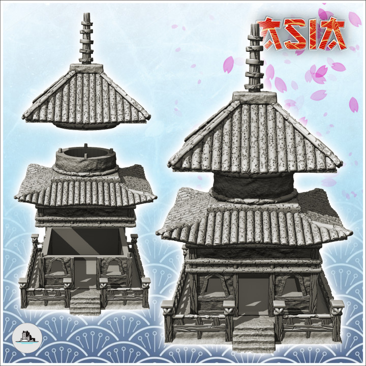 Curved Oriental popular Japanese Pagoda