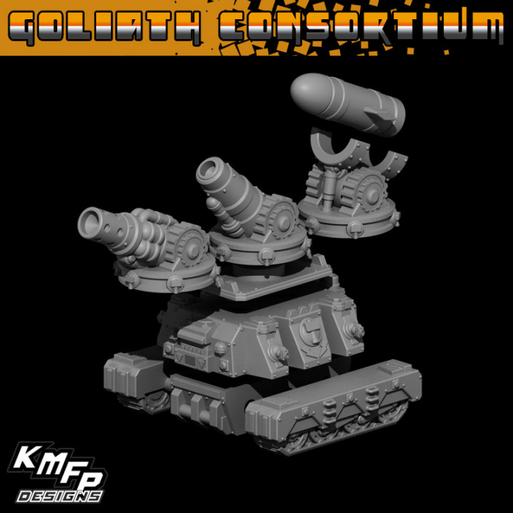 Goliath Consortium Battle Locomotive Cars A (6-8mm)