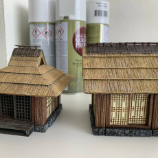 Picture of print of Japanese Farmer Village House #1 (assembly guide included)