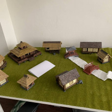 Picture of print of Japanese Farmer Village House #2 (assembly guide included)