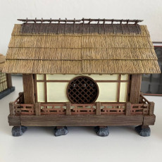 Picture of print of Japanese Farmer Village House #4 (assembly guide included)