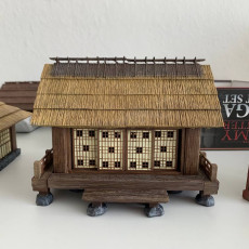 Picture of print of Japanese Farmer Village House #4 (assembly guide included)