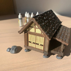 Picture of print of Japanese Farmer Village House #6 (assembly guide included)