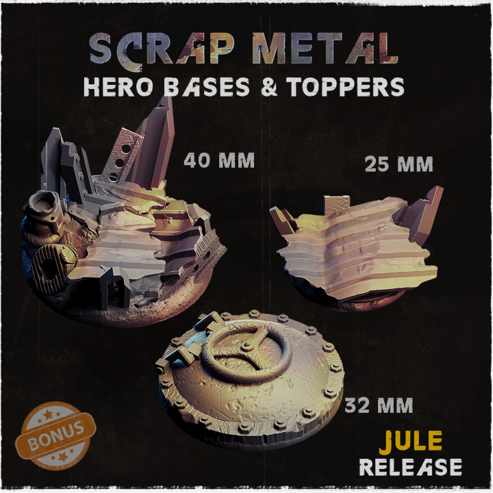 Hero Bases & Toppers - Scrap Metal