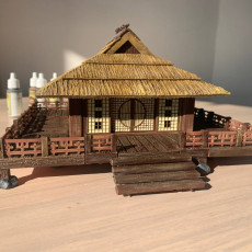 Picture of print of Japanese Farmer Village House #8 (assembly guide included)