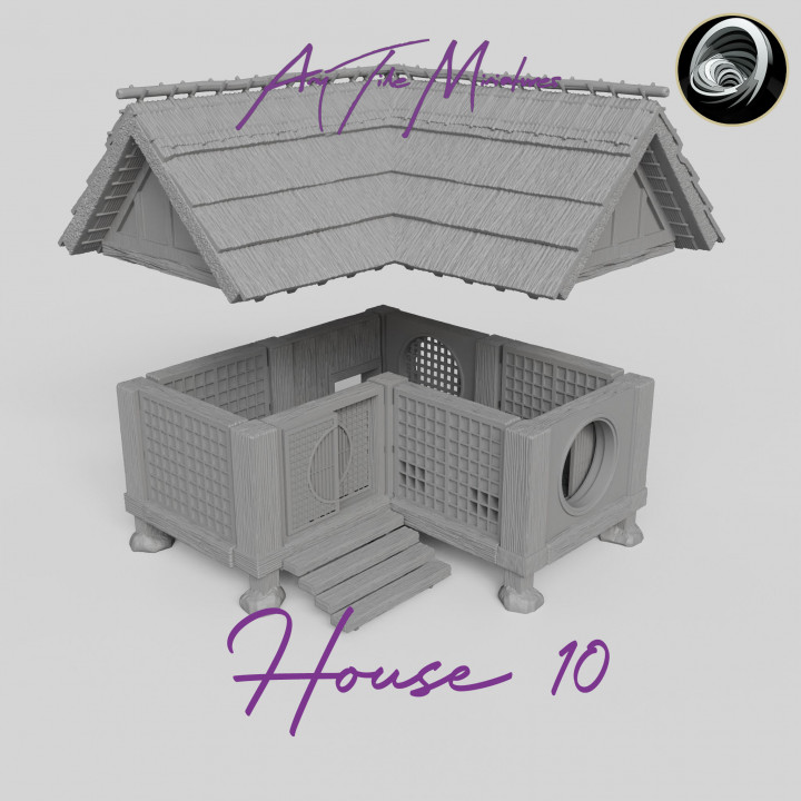 Japanese Farmer Village House #10 (assembly guide included) image