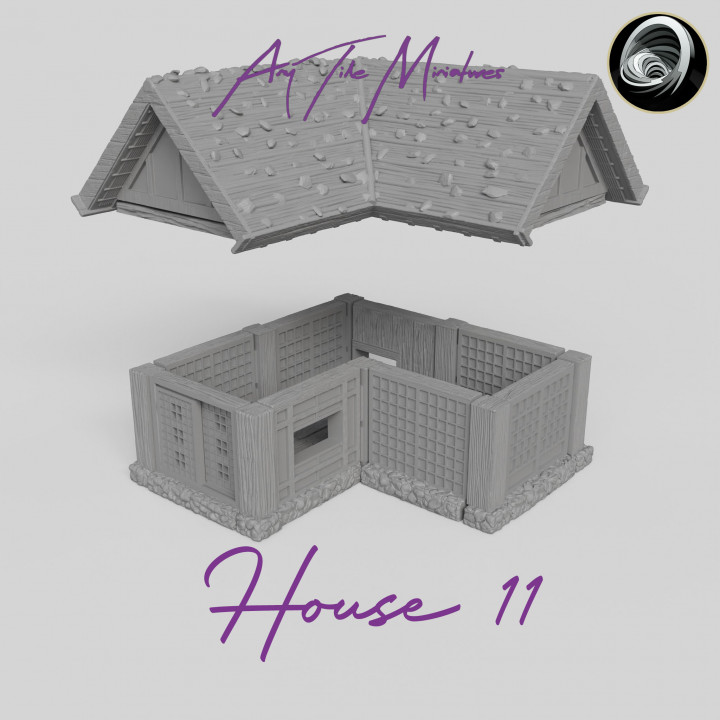 Japanese Farmer Village House #11 (assembly guide included) image