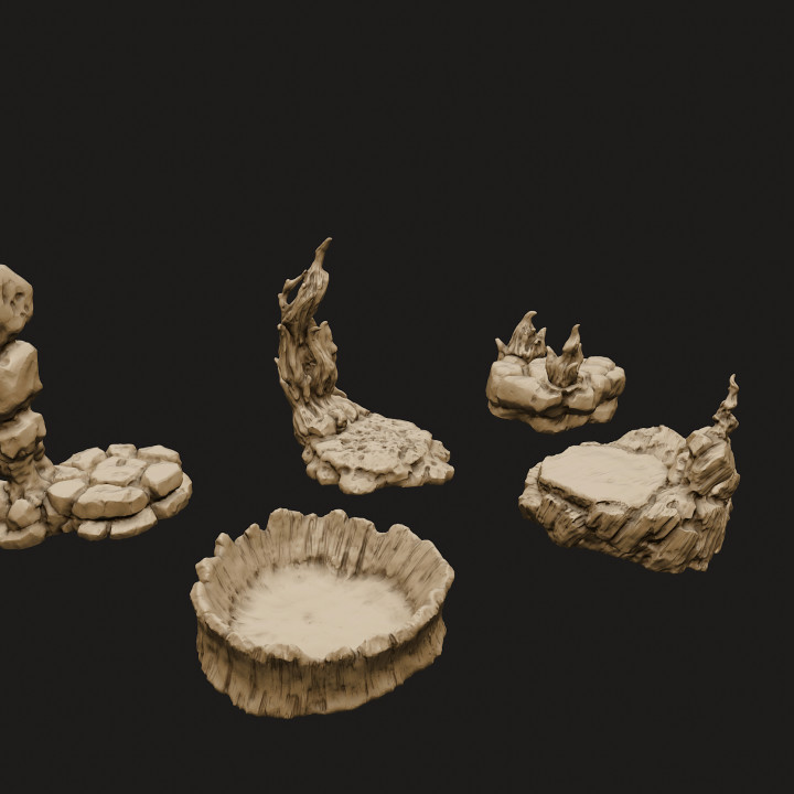 Bases for lava, volcanic or cavern image