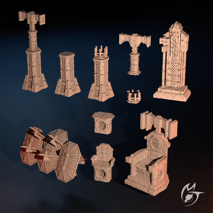 Dwarven Throne Room Objects and Props image