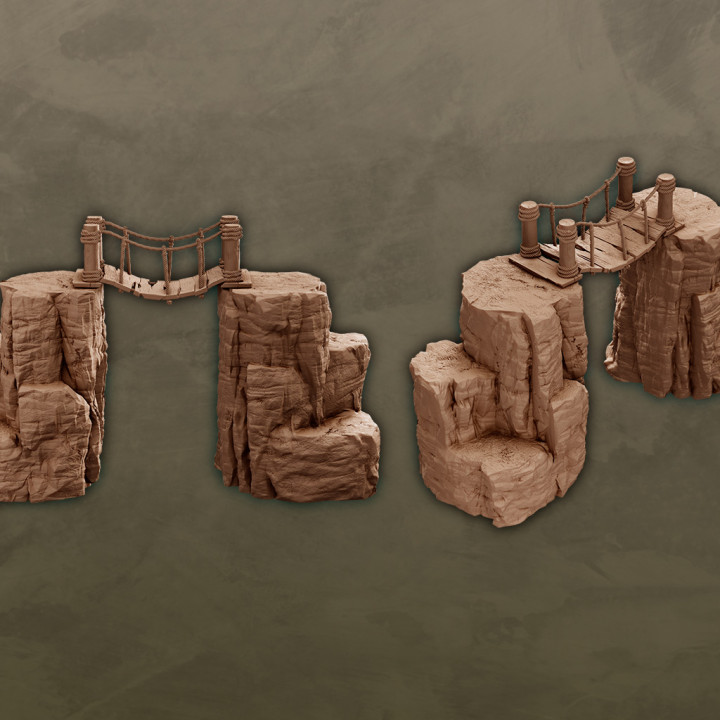Large Boulder + Rope Bridge