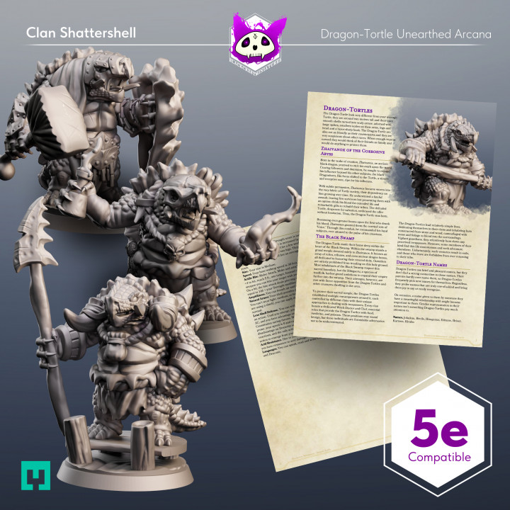 3D Printable [PDF] Clan Shattershell Unearthed Arcana DragonTortle