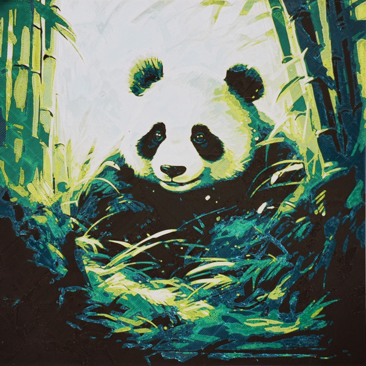 Panda Oil Painting（Hueforge Painting） image