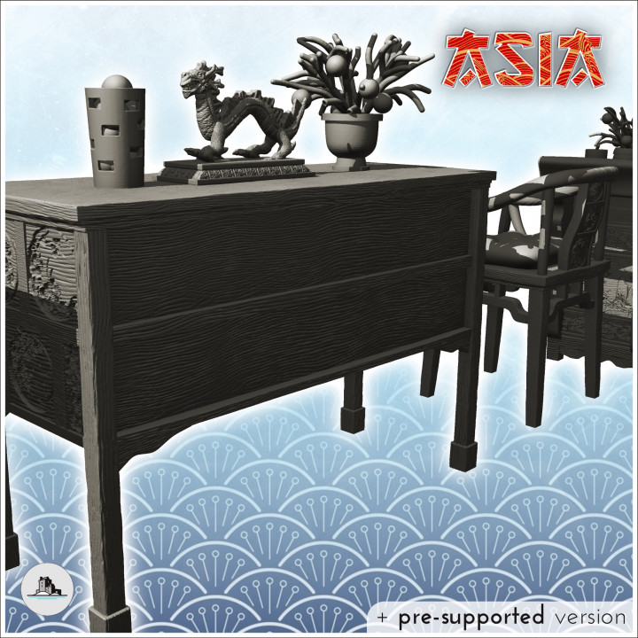 Set of 23 oriental interior accessories (13) - Medieval Asia Feudal Asian Traditionnal Ninja Oriental image