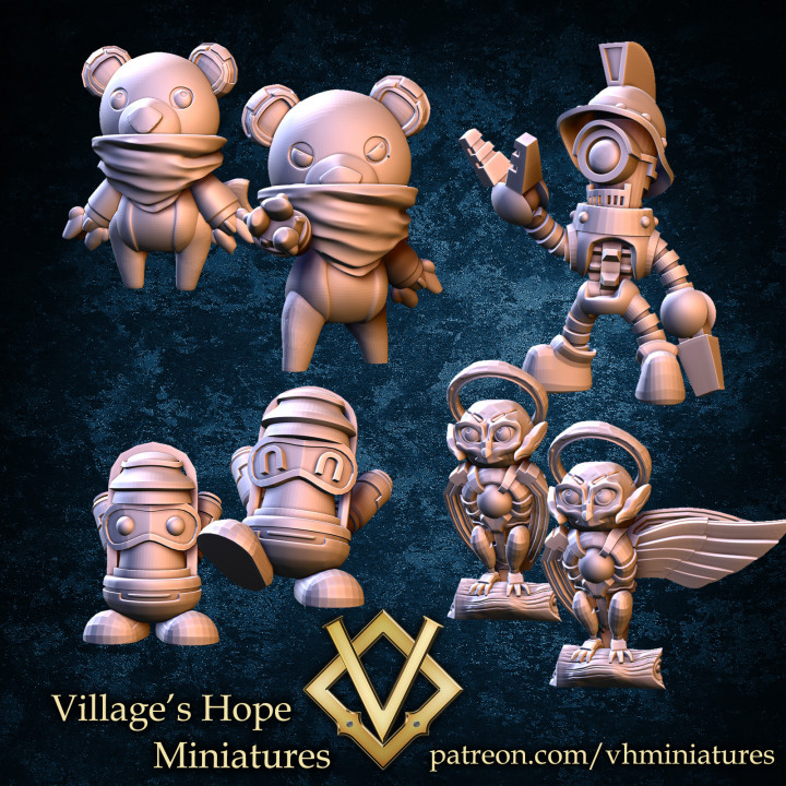 Cute Golem collection (teddy ,gear ,owl and lamb golem) image