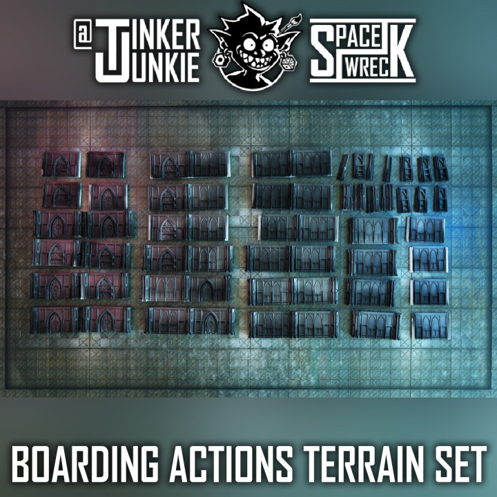SPACE WRECK: GOTHIC BOARDING ACTIONS TERRAIN SET BASIC FILES image